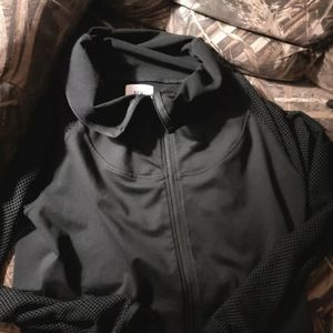 Fabletics Demi Lovato black workout jacket, Lg